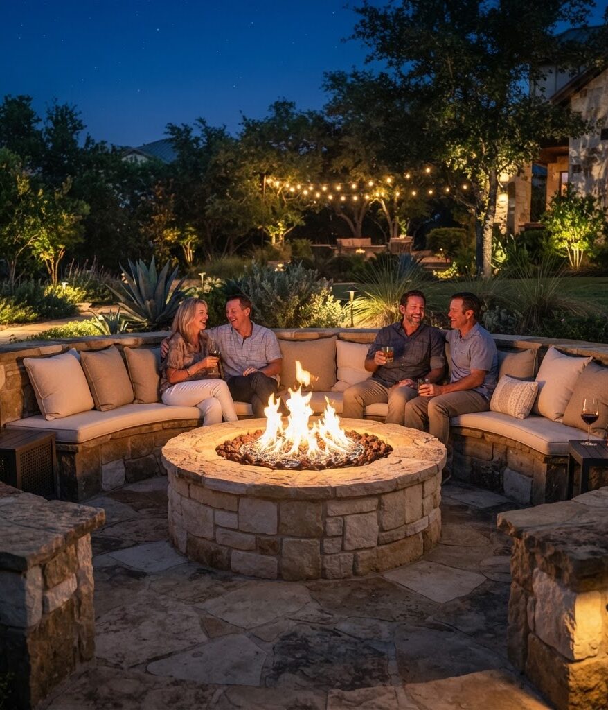 Finished outdoor living project by Curb Creations