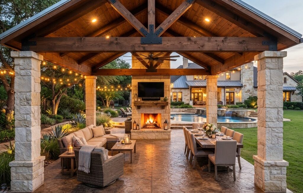 Outdoor kitchen project by Curb Creations