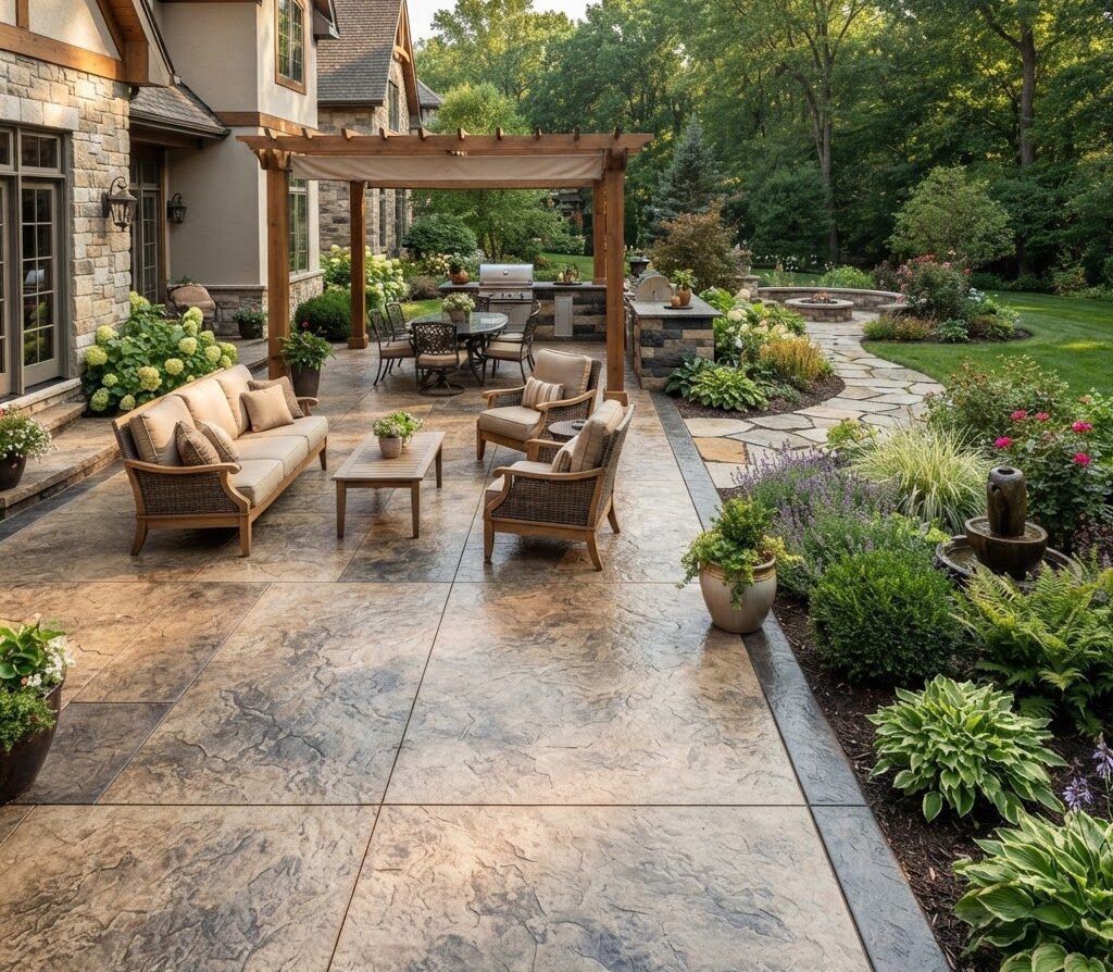 Water feature project by Curb Creations